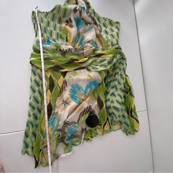 Bisou Bisou Y2K Halter Top Floral Whimsical Fairy Boho 70s Gypsy Hippie Large - Picture 7 of 13